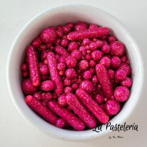 Mix Sprinkles Fucsia con Glitter