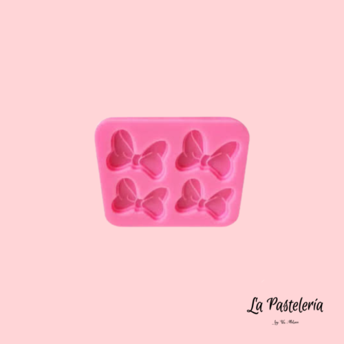 Molde silicona moños minnie x4