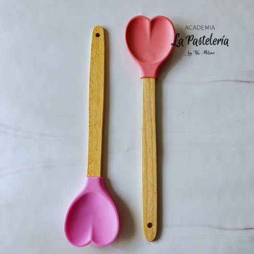 Cuchara corazón de silicona