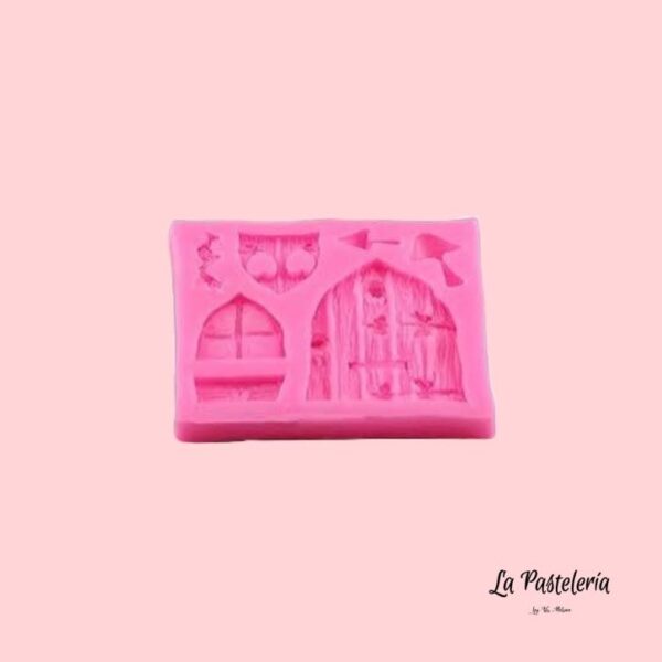 Molde Silicona casita de madera y flechas