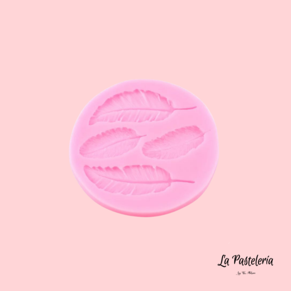 Molde silicona 4 plumas