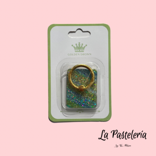 Ringo para fratacho flexible cuadrado con glitter.